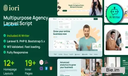 Iori v1.10.4 - Business Website for Company, Agency, Startup with AI writer tool & shopping cart