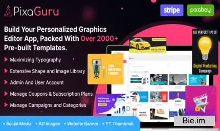 PixaGuru - SAAS Platform to Create Graphics, Images, Social Media Posts, Ads, Banners, & Stories