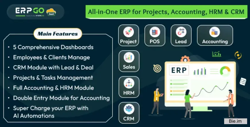 ERPGo SaaS - All In One Business ERP With Project, Account, HRM, CRM & POS