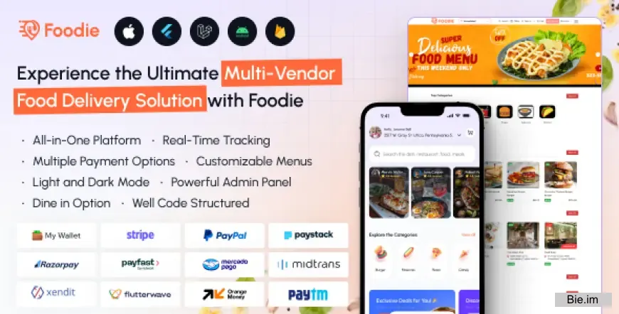 Foodie - UberEats Clone - Food Delivery App - Multiple Restaurant Food Delivery Flutter App