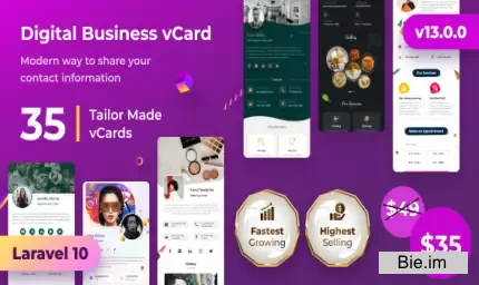 vCard SaaS - Business Card Builder SaaS - Laravel VCard Saas - NFC Card