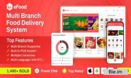 eFood v11.4 - Food Delivery App with Laravel Admin Panel + Delivery Man App