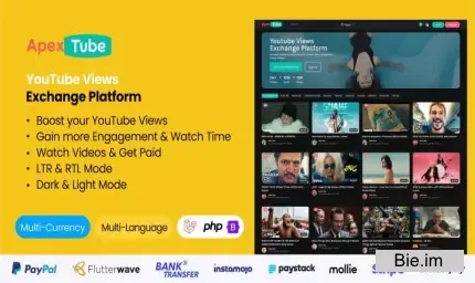 ApexTube - YouTube Views Exchange Platform