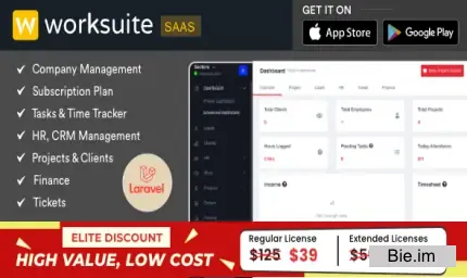 Worksuite Saas v5.4.92 - Project Management System