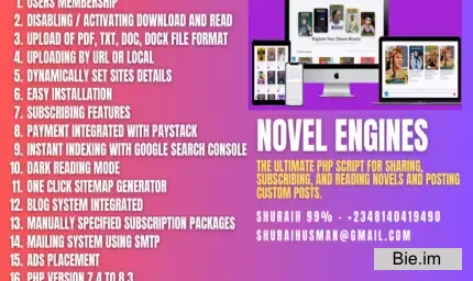 Novel Engine Multi-Purpose PHP novel scripts