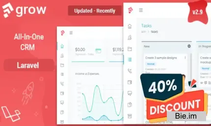 Grow CRM v3.0 - Laravel Project Management - nulled