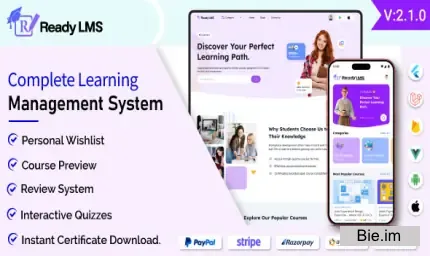 Ready LMS v3.1.0 - Complete Learning Management System Websites, Mobile app with Admin panel - nulled