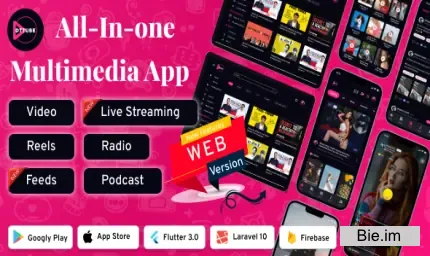 DTTube - Video-Reels-Podcast-Live Streaming Flutter App