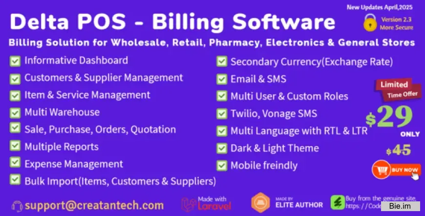 Delta - Invoicing, POS, Billing & Inventory Management System with GST & CRM