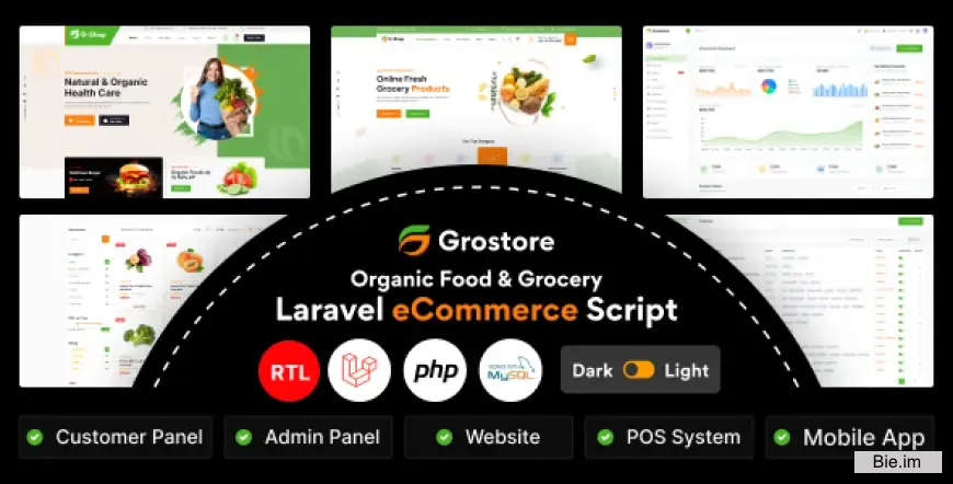 GroStore - Food & Grocery Laravel eCommerce with Admin Dashboard