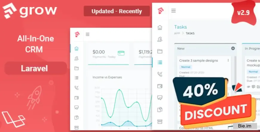 Grow CRM - Laravel Project Management