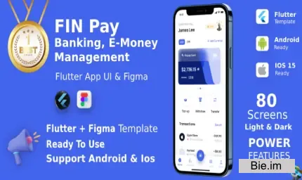 FinPay App - ANDROID + IOS + FIGMA - UI Kit - Flutter