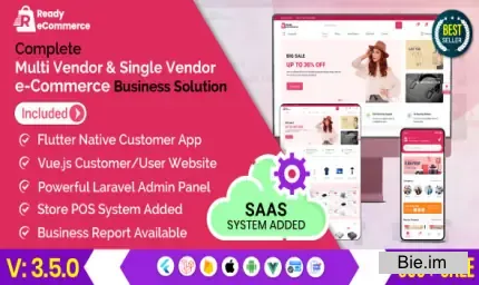 Ready eCommerce - Complete Multi Vendor eCommerce Mobile App, Customer Website with Store POS