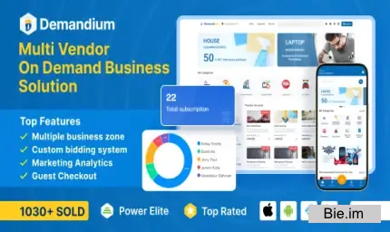 Demandium – Multi Provider On Demand, Handyman, Home service App with admin panel