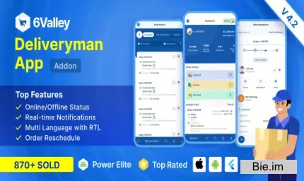 6Valley e-commerce - Delivery Man flutter app