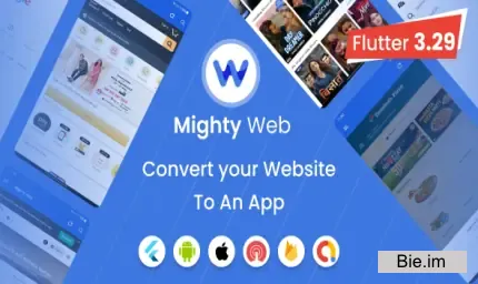 Mighty Web Webview: Web to App Convertor(Flutter + Admin Panel)