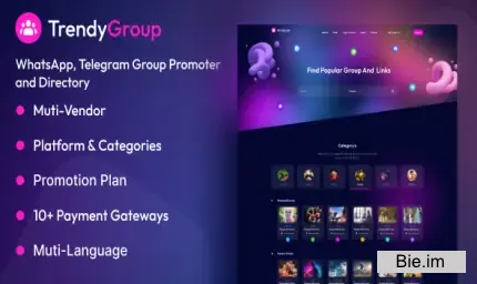 TrendyGroup - Whatsapp, Telegram Group Promoter and Directory