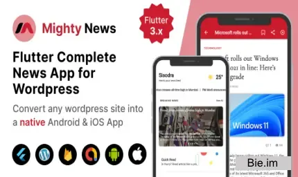 MightyNews - Flutter News App with Wordpress backend