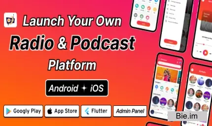 DTRadio - Online Radio, Podcasts & Live Events Flutter App (iOS - Android) with admin panel