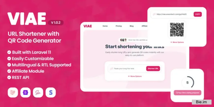 Viae - URL Shortener with QR Code Generator