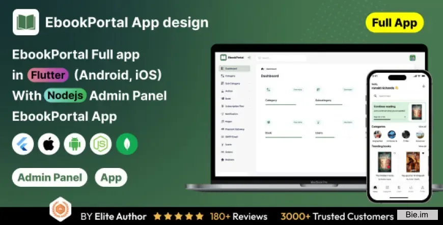 EbookPortal - Ebook Full App in Flutter with NodeJs Backend - ReadHub App