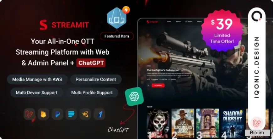 Streamit Laravel - Movie, TV Show, Video Streaming Platform With Laravel with ChatGPT