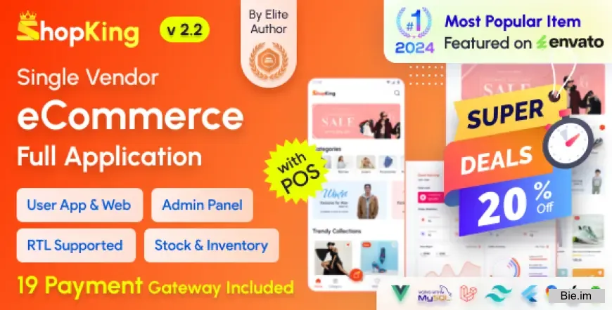 ShopKing - eCommerce App with Laravel Website & Admin Panel with POS - Inventory Management