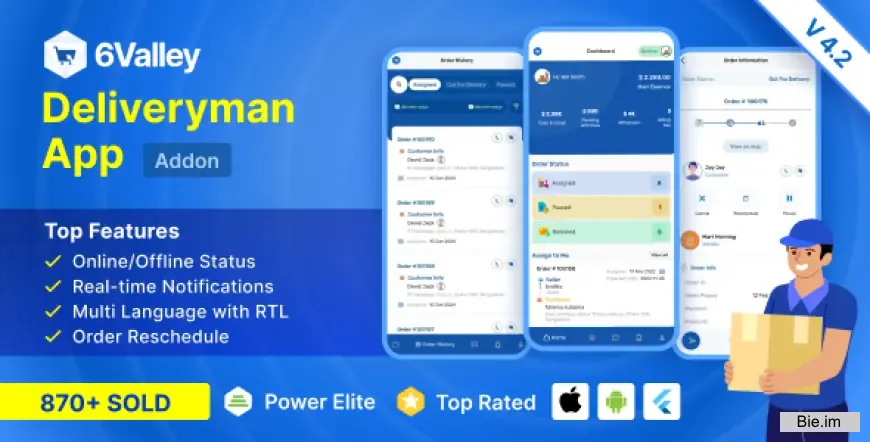 6Valley e-commerce - Delivery Man flutter app
