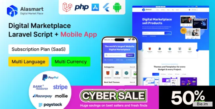 Alasmart - Digital Product Download Marketplace Laravel Script