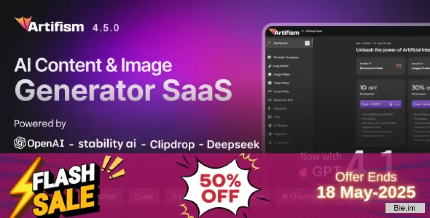 Artifism - AI Content & Image Generator SaaS