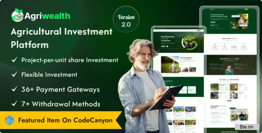 AgriWealth - Agricultural HYIP Investment and Ecommerce Solution