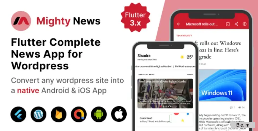 MightyNews - Flutter News App with Wordpress backend
