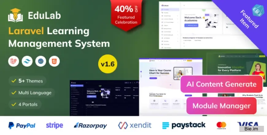 Edulab LMS v1.7 - Laravel Learning Management System with Tailwind CSS