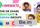 LineMate - Unlimited WhatsApp & Telegram Groups Link