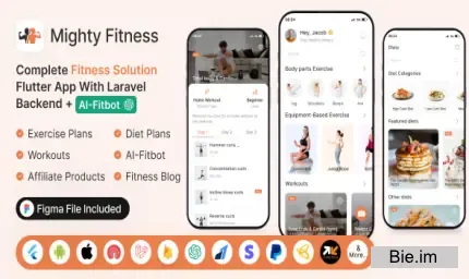MightyFitness v9.0 - Complete Fitness Solution Flutter App With Laravel Backend + ChatGPT (AIFitbot)