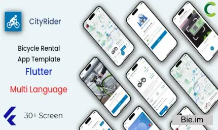 Bicycle Rental App Template in Flutter - CityRider - Multi Language