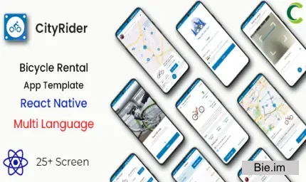 Bicycle Rental App Template in React Native - CityRider - Multi Language