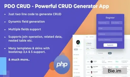 PDO Crud v7.2 – Advanced PHP CRUD application (Form Builder & Database Management)