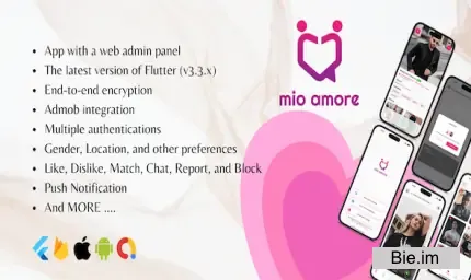 mio amore v2.0.3 - A complete flutter dating app for ios and android
