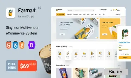 Farmart v1.23.6 – Single or Multivendor Laravel eCommerce System