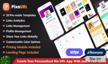 PixaURL - Run Your Own SaaS Platform for Building Bio URL, Mini Sites, Digital Cards - 5 June 2025