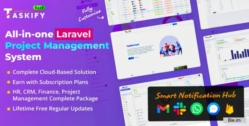 Taskify SaaS - Project Management System in Laravel