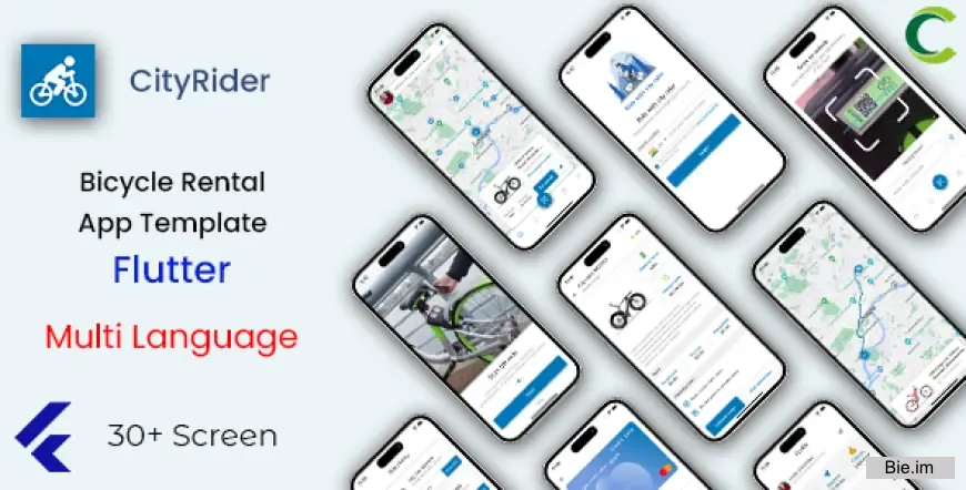 Bicycle Rental App Template in Flutter - CityRider - Multi Language