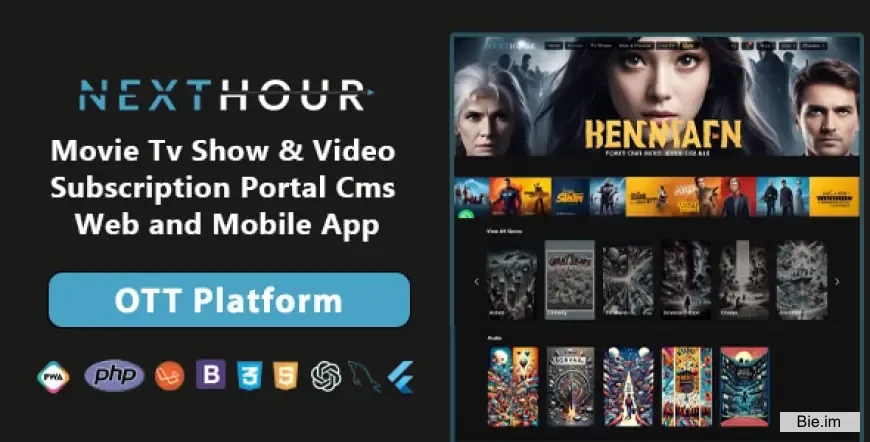 Next Hour - Movie Tv Show & Video Subscription Portal Cms Web and Mobile App