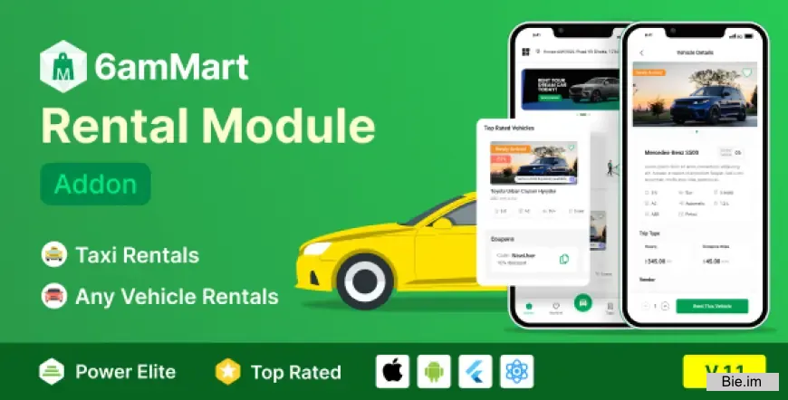 6amMart Car Rental Module Addon v1.1