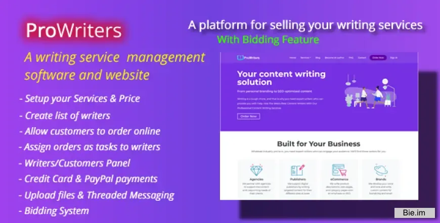 ProWriters v2.1 - Sell writing services online