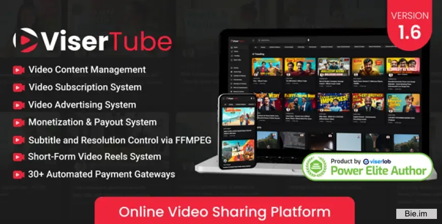 ViserTube v1.6 - Online Video Sharing Platform