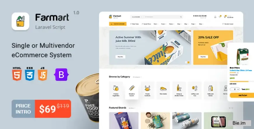 Farmart v1.23.6 – Single or Multivendor Laravel eCommerce System