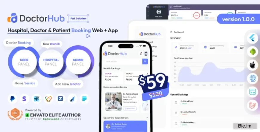 DoctorHub v1.0 – Hospital, Doctor & Patient Booking Full Solution
