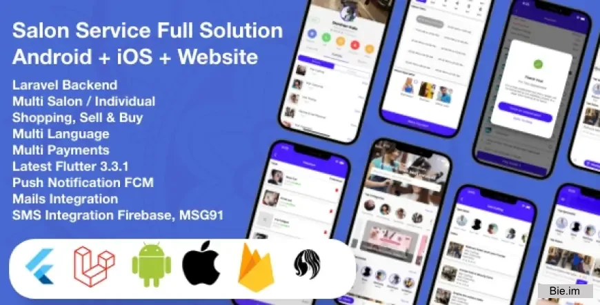 Multi Salon, Individual Appointments Booking System Full App Solution Flutter / Laravel / Angular v9.0